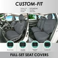thumbnail image 2 of For Hyundai Tucson 2022-2024 FH Group PU Leather Custom Fit Car Seat Covers - Solid Gray Full Set, 2 of 5