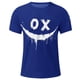 thumbnail image 4 of Blusas y camisas de manga corta con cuello redondo para hombre, blusas casuales de verano a la moda con cuello redondo y estampado para hombre., 4 of 4