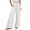 White, variant on Lixiuxyad Women Casual Trousers Womens Daily Elastic Waist Workout Trousers Solid Long Pants Loose Casual Pockets Trousers Black
