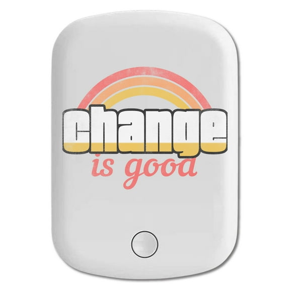 DistinctInk Magnetic Battery Pack, 5000 mAh Wireless Portable Charger with USB-C Cable, Compatible with MagSafe iPhone 14 / 13 / 12 Series - Change Is Good