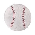 thumbnail image 1 of Throw Pillow Soft Stuffed Baseball Shaped for Room Decoration, 1 of 2