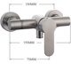 thumbnail image 5 of Grifo mezclador de ducha de acero inoxidable de pared con monomando para agua fría y caliente, 5 of 5