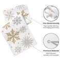 thumbnail image 6 of Christmas Table Runner White Gold Snowflake Table Runner Seasonal Winter Christmas Xmas Holiday Decorations for Indoor Outdoor Kitchen Dining Living Room 13 x 90 Inch, 6 of 7