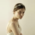 thumbnail image 1 of Handmade Vintage Shell Flower Crystal Wedding Bridal Hair Vines Headband, 1 of 8