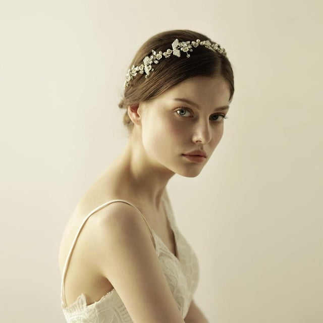 Handmade Vintage Shell Flower Crystal Wedding Bridal Hair Vines Headband