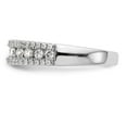 thumbnail image 3 of Solid 14K White Gold Diamond Wedding Band Ring Size 7.5 (.605 cttw.), 3 of 7