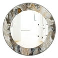 thumbnail image 1 of Designart 'Onyx Detail Composition' Mid-Century Mirror - Oval or Round Wall Mirror - 24x24, 1 of 4