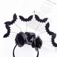 thumbnail image 2 of Diadema de murciélago negro de fieltro para disfraz de Halloween NQ, 2 of 5