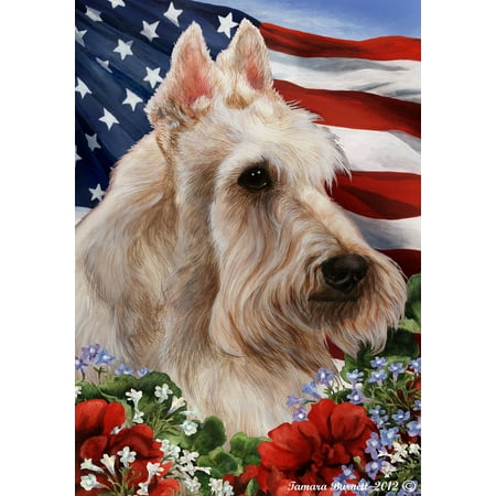 Scottie Wheaten - Best of Breed Patriotic I Garden Flags