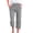 Grey, variant on Women's Solid Color Linen Blend 7/8 Pants Loose Fit Casual Trousers With Pockets Womens Sweat Pants