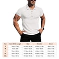 thumbnail image 1 of Camisa musculosa de manga corta, camisa de manga corta para hombres musculosos con botones en la parte delantera, camisa con cuello vuelto para hombres, máxima comodidad, 1 of 2