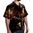 thumbnail image 2 of Vintage Bear Men's Hawaiian Shirt, Button Down Poplin Short Sleeve Casual Summer Beach Printed Unisex Shirts, 2 of 6
