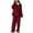 Wine, variant on Women's Sleepwear Long Sleeve Top and Pants Pajama Set Panda Print Nighty,Wine,XL