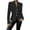 Black, variant on Pyhlmscde Women's Autumn And Winter Solid Color V Neck Tight Waistband Button Short Long Sleeved Suit Jacket, lightweight trench coat women, short trench coats for women, jackets for women