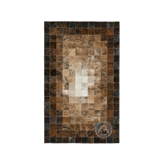 Premium Cowhide Patchwork Rug Squares: Handmade Luxury for Your Home - Size 3x5'
