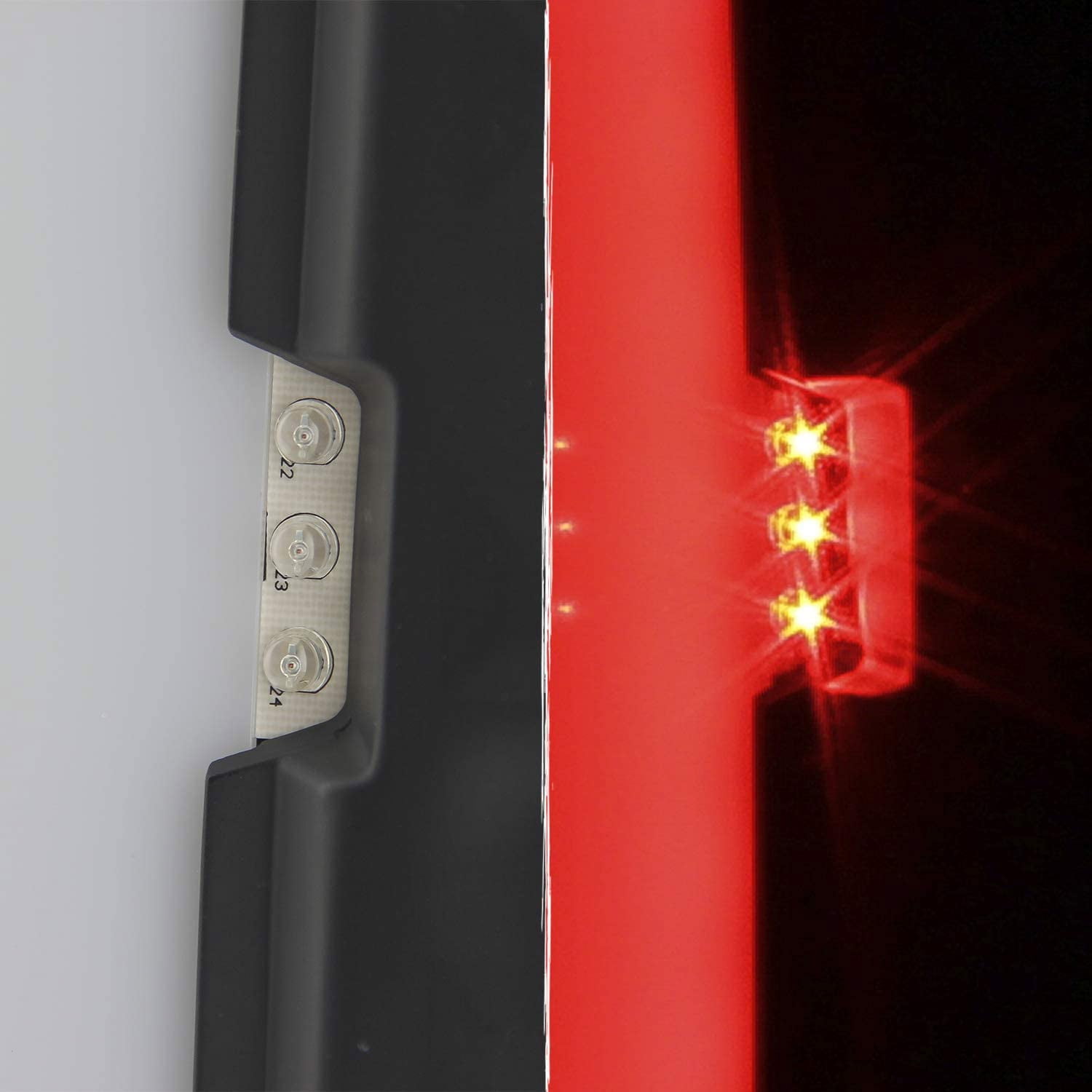 AKKON - Fits 2014-2018 GMC Sierra 1500 15-19 2500HD 3500HD [C-Tube] LED Black Tail Brake Lights Pair Driver+Passenger