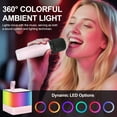 thumbnail image 6 of Mini Karaoke Machine, Portable Bluetooth Karaoke Speaker with 2 Wireless Microphones and Party Lights for Kids and Adults Xmas Birthday Gifts for Girls Boys Family Home Party, 6 of 7