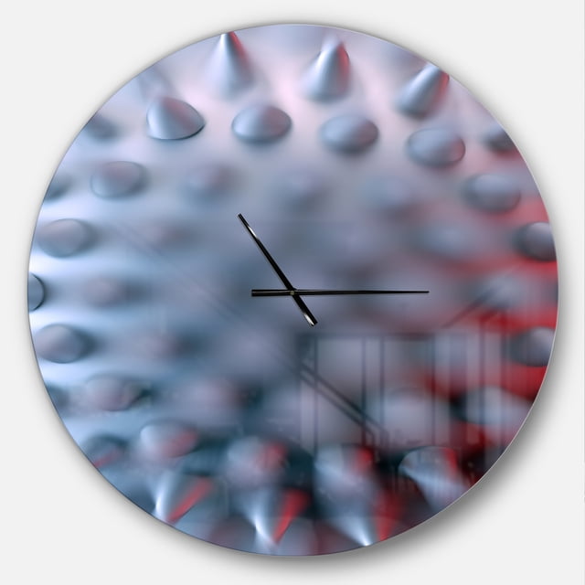 Designart 'Macro Prickly Texture Design ' Modern wall clock