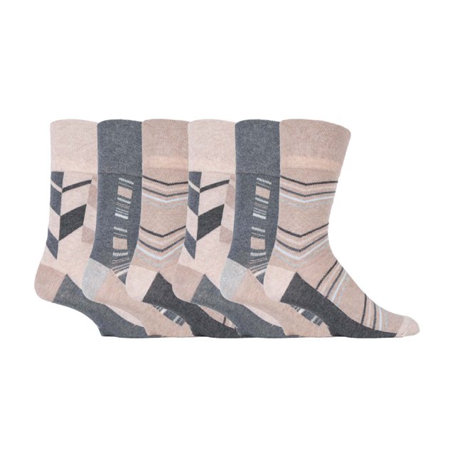 Gentle Grip - 6 Pairs Mens Gentle Grip Non Elastic Socks