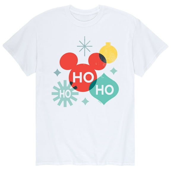 Mickey & Friends - Holiday Ho Ho Ho Shapes - Men's Short Sleeve Graphic T-Shirt