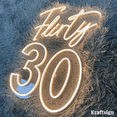 thumbnail image 2 of Craftnamesign Flirty 30 Neon Sign, Bedroom Decor, Flirty 30 LED Sign, 2 of 3