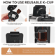 thumbnail image 3 of Paquete de 4 cápsulas de café reutilizables K Cups para cafeteras de doble infusión, filtros permanentes y accesorios, 3 of 4