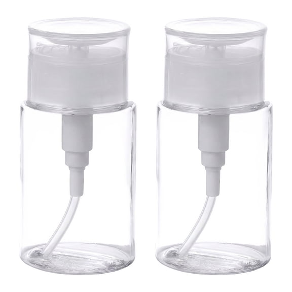 2Pcs Push Down Pump Dispenser Travel Pump Bottle Travel Dispenser Bottle 1.85 in x 1.85 in x 4.02 in by Aemutady