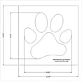 thumbnail image 3 of 12.55" Large Paw Print Stencil -Mylar 1 Piece of 14 Mil - Painting /Crafts, 3 of 3