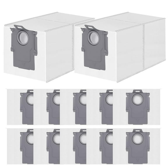 10 Packs Vacuum Bags Compatible with Roborock Q Revo, Qrevo S, Qrevo Pro, Qrevo MaxV, S8 Max Ultra, S8 MaxV Ultra Vacuum Cleaner, 3 L Large Capacity Disposable Dust Bags Replacement Parts