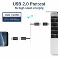 thumbnail image 3 of Micro USB to USB C Adapter 10 Pack Converter Micro USB to Type C USB Adapter Data Syncing and Charging Converter for Samsung,MacBook,ChromeBook Pixel,Nexus - Black (10 PACK), 3 of 7
