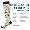 thumbnail image 2 of FORMRS Womens Knee High Socks Casual Long Thick Travel Daily Wear, 2 Pairs, Sunflower Pattern, 2 of 6