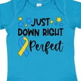 thumbnail image 4 of Inktastic Just Down Right Perfect Down Syndrome Awareness Ribbon Boys or Girls Baby Bodysuit, 4 of 5