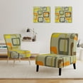 thumbnail image 3 of Designart "Retro Square Design VII" Upholstered Mid-Century Accent Chair - Arm Chair, 3 of 5
