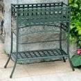 thumbnail image 1 of International Caravan Mandalay Iron Potting Bench in Verdi Gris, 1 of 3