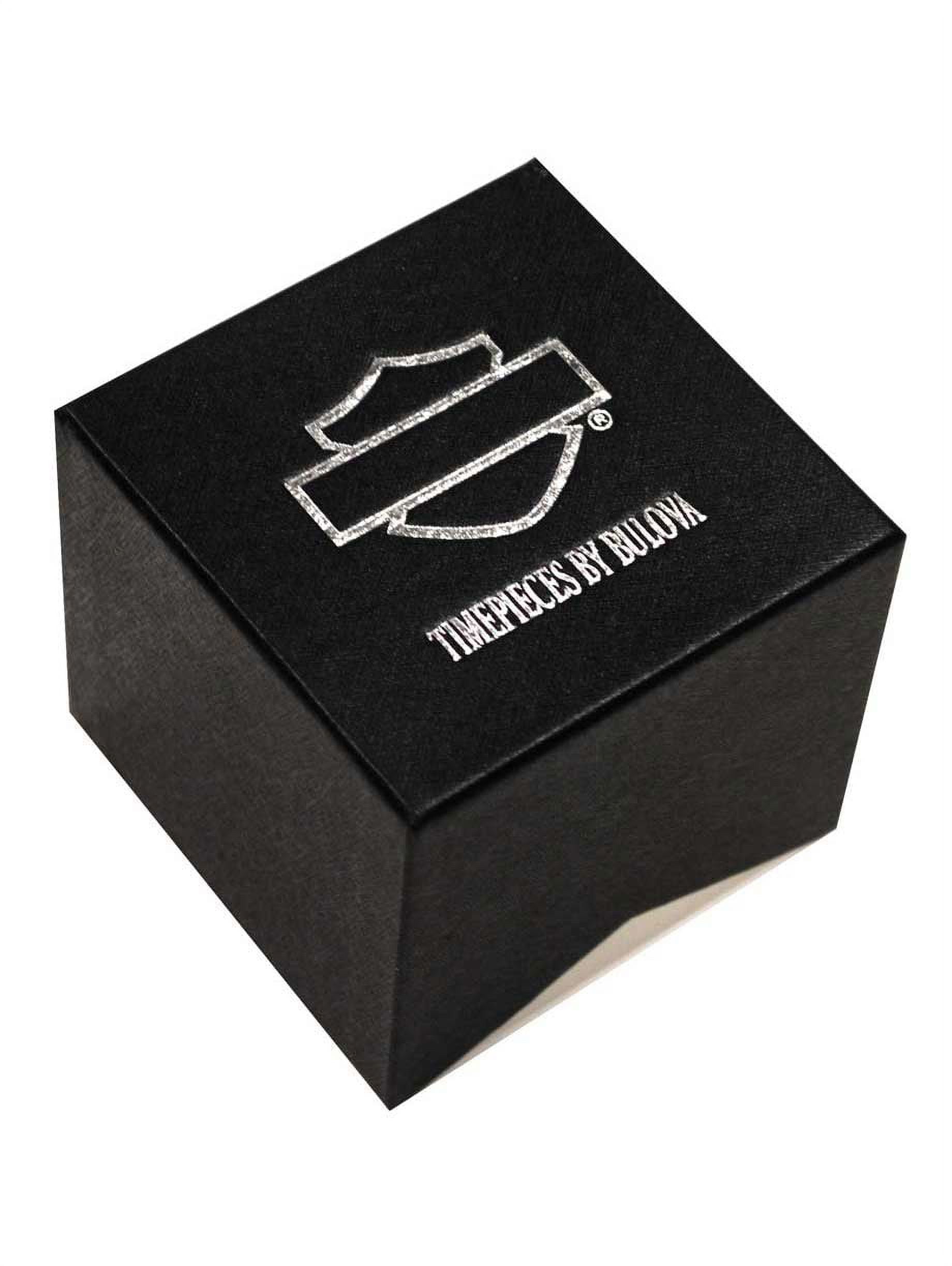 Harley-Davidson Gold Bar & Shield Stainless Steel Mens Watch