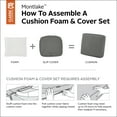 thumbnail image 5 of Classic Accessories Montlake FadeSafe Water-Resistant Patio Lounge Back Cushion, 21 x 22 x 4 inch, Light Charcoal, 5 of 20
