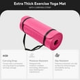 thumbnail image 5 of BOBOKY  Yoga Mat 1-Inch Extra Thick High-Density Exercise Mat with Non-Slip Surface & Carry Strap for Men & Women Tear-Resistant Pilates Workout Mat for Home Gym, Floor Fitness,Pink, 5 of 10