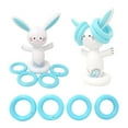 thumbnail image 2 of Plastic Balloons Easter Bunny Inflatable Ring Toss Game for Kids Interactive Throwing Activity Toy(White,1Pcs) Rkxzt, 2 of 6