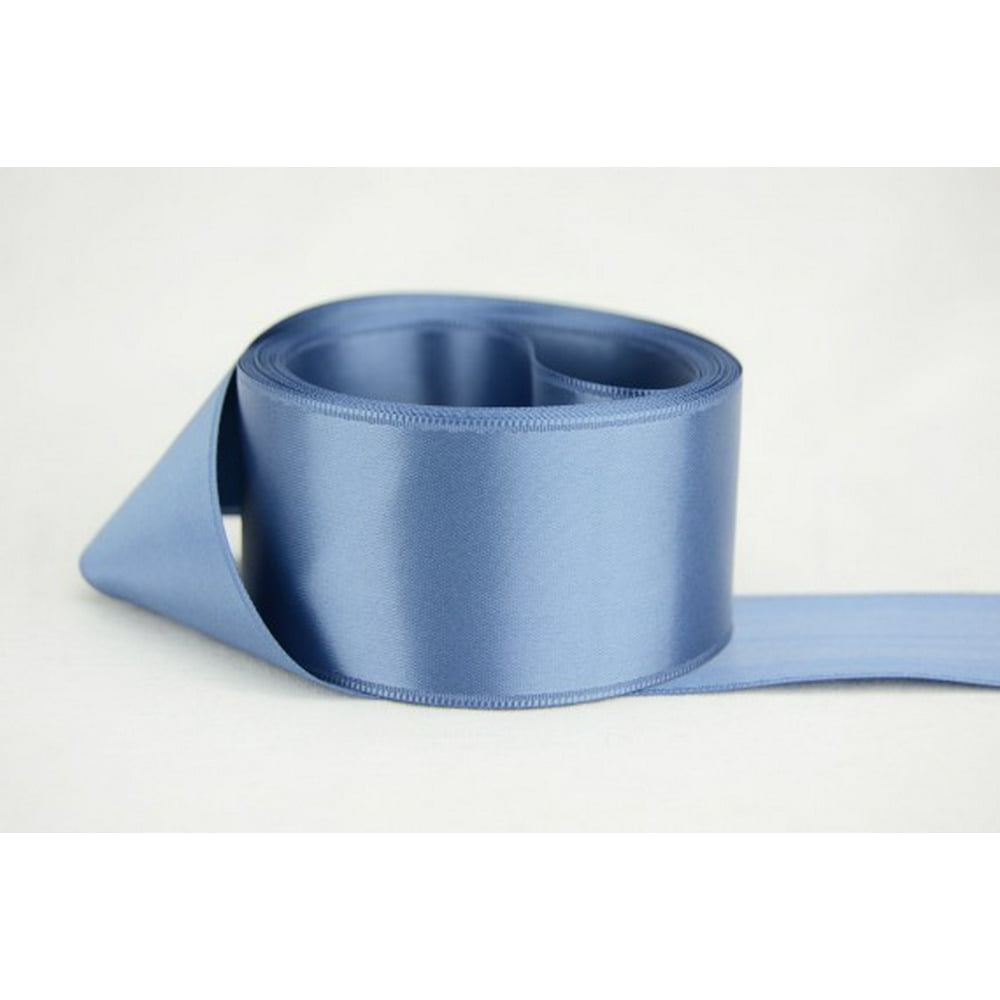 Ribbon Bazaar Double Faced Satin 7/8 inch Steel Blue 25 yards 100