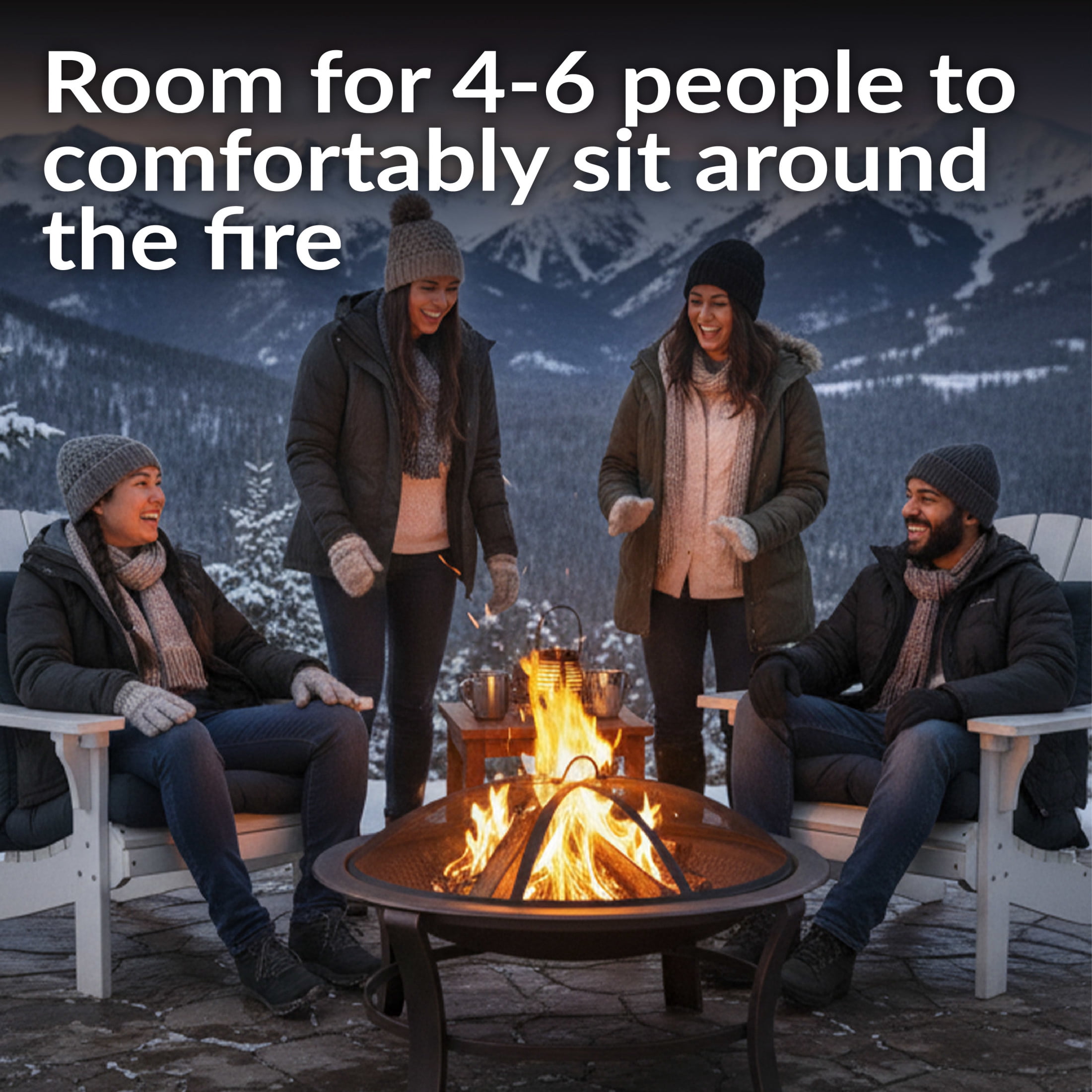 Sunnydaze 29" Round Wood-Burning Bronze Finish Steel Elevated Fire Pit Bowl with Stand