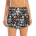 thumbnail image 2 of Balery Colorful Screws Pantalones cortos deportivos para mujer con forro y dos bolsillos, elásticos, para entrenamiento, gimnasio, yoga-Small, 2 of 7