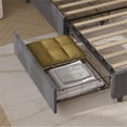 thumbnail image 5 of Better Home Products Amelia 4-Drawer Velvet King Size Platform Bed in Gray, 5 of 7