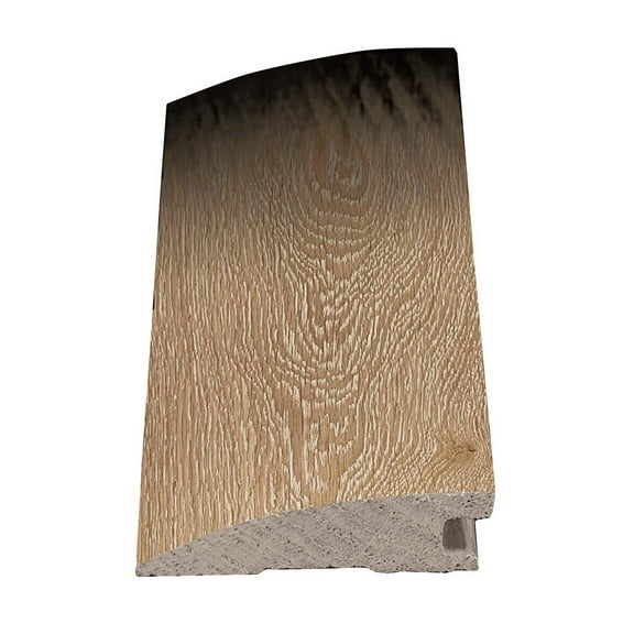 Flush Reducer - 5/8" Thick x 2" Wide x 78" Long Solid Wood European White Oak - For Flooring Color Teakwood