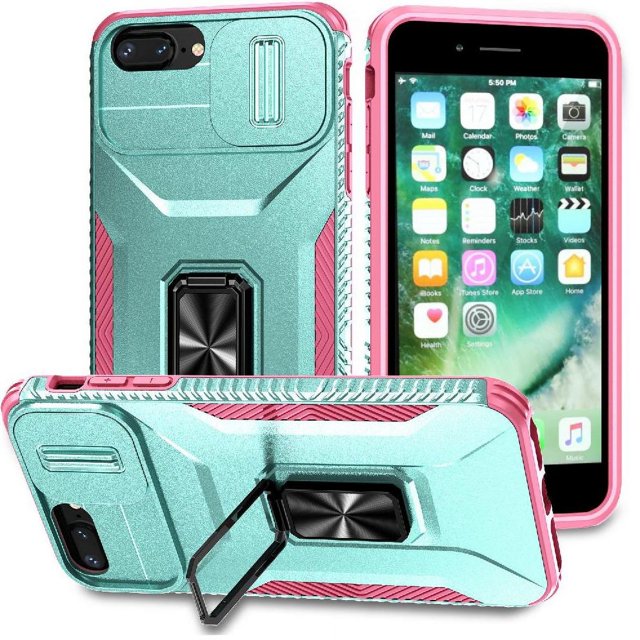 Funda para GANGXUN iPhone 6 Plus - Soporte metálico, Función magnética, Verde