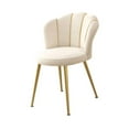 thumbnail image 4 of Sillón de tocador con asiento tapizado para dormitorio, salón de belleza, comedor Beige, 4 of 8