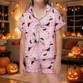 thumbnail image 5 of JAJAHO Girls Pajamas Sets Halloween Sleepwear Sizes 3-13 Tie Front Ruffle Short Sleeve Top Shorts 2 Piece Set, 5 of 7