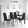 thumbnail image 2 of Juego De Comedor 4 Sillas y Mesa De Vidrio Templado Lexus marron 5, 2 of 8