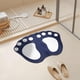 thumbnail image 5 of Tapetes De Franela Alfombra de baño de franela azul, gruesa, absorbente y antideslizante para la puerta del baño (1 unidad) JASKFLY, 5 of 8