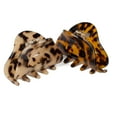 thumbnail image 2 of JIRIS 2PCS 2.75 inches Hair Claw Banana Clips tortoise Barrettes Celluloid French Design Barrettes celluloid Leopard print Small Fashion Accessories for Women Girls…, 2 of 7