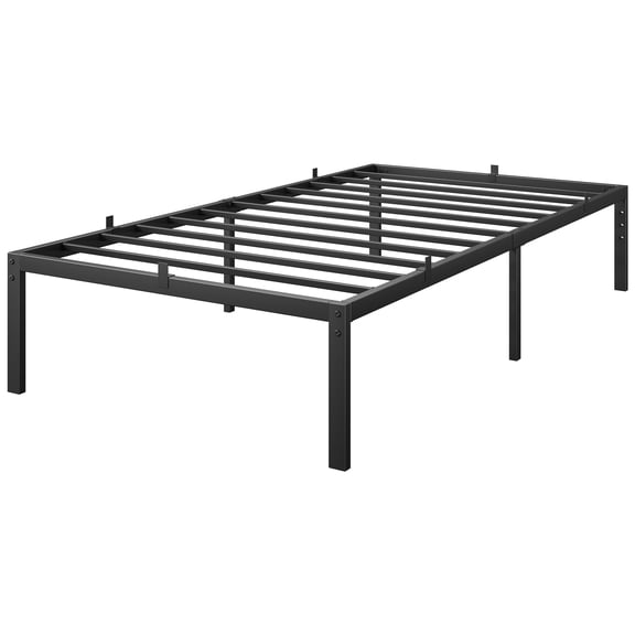 Low Profile Metal Bed Frame Sturdy Platform Mattress Foundation Noise Free Easy Assembly No Box Spring Under Bed Storage Twin Queen Multiple Sizes Heavy Duty Black